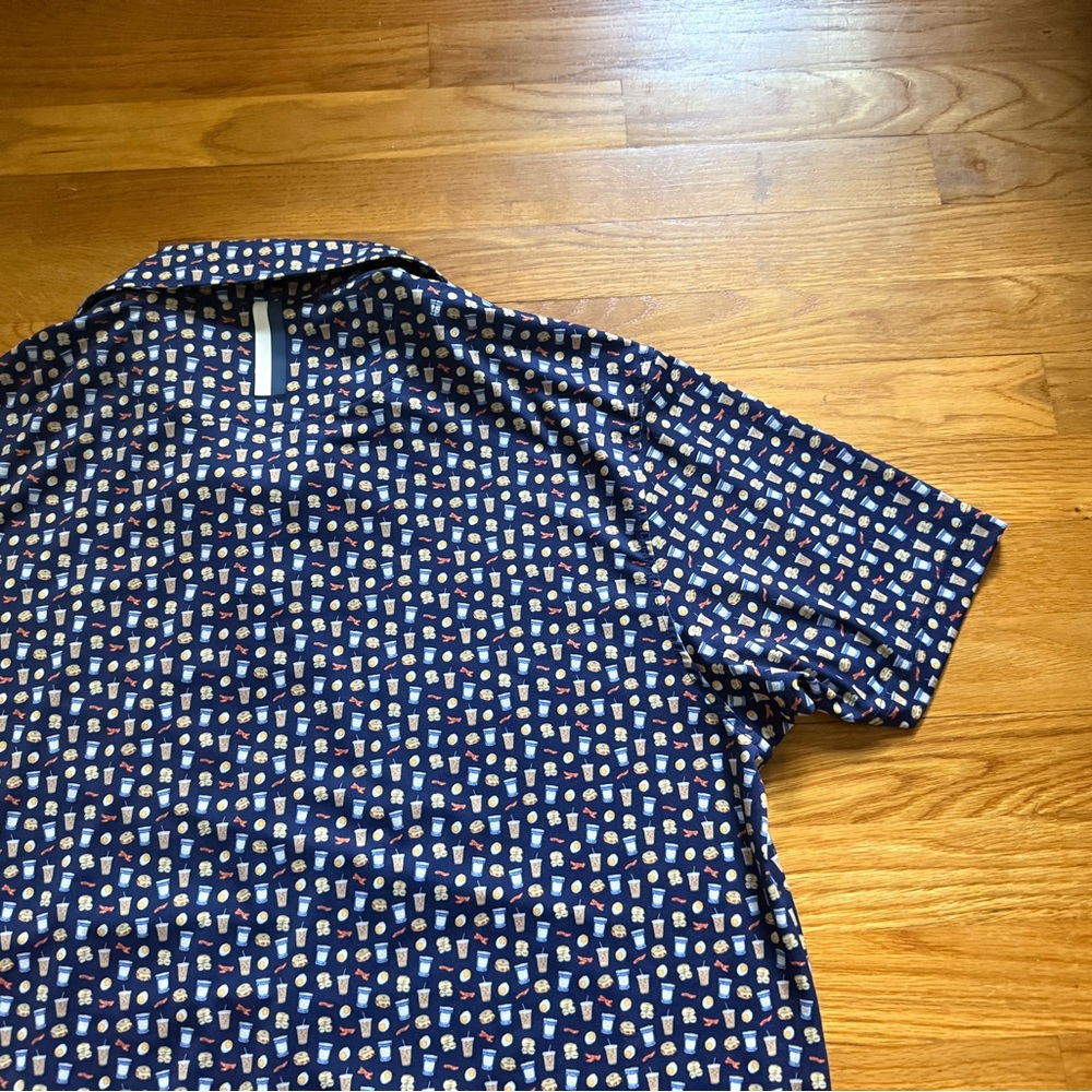 Rhoback Breakfast Performance Polo Shirt Men’s Large Navy Blue - Picture 7 of 7